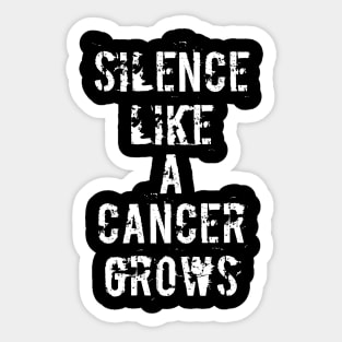 Silance Like a Cancer Grows, Front and Back Sticker